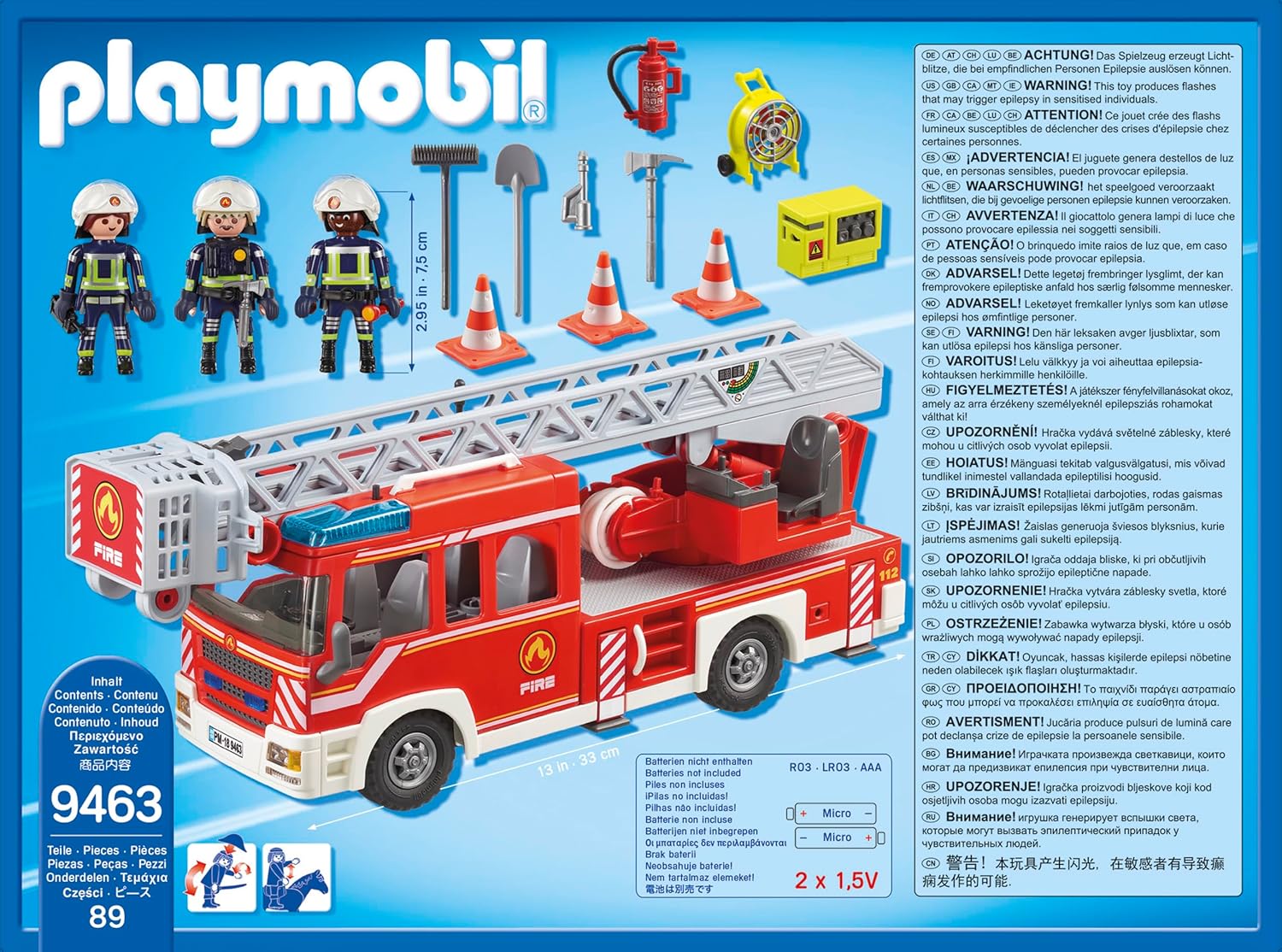 Playmobil Fire Ladder Unit - Firefighting Toy Set