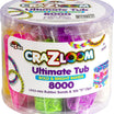 حوض Cra-Z-Loom Ultimate: 8000 شريط مطاطي و100 مشبك S
