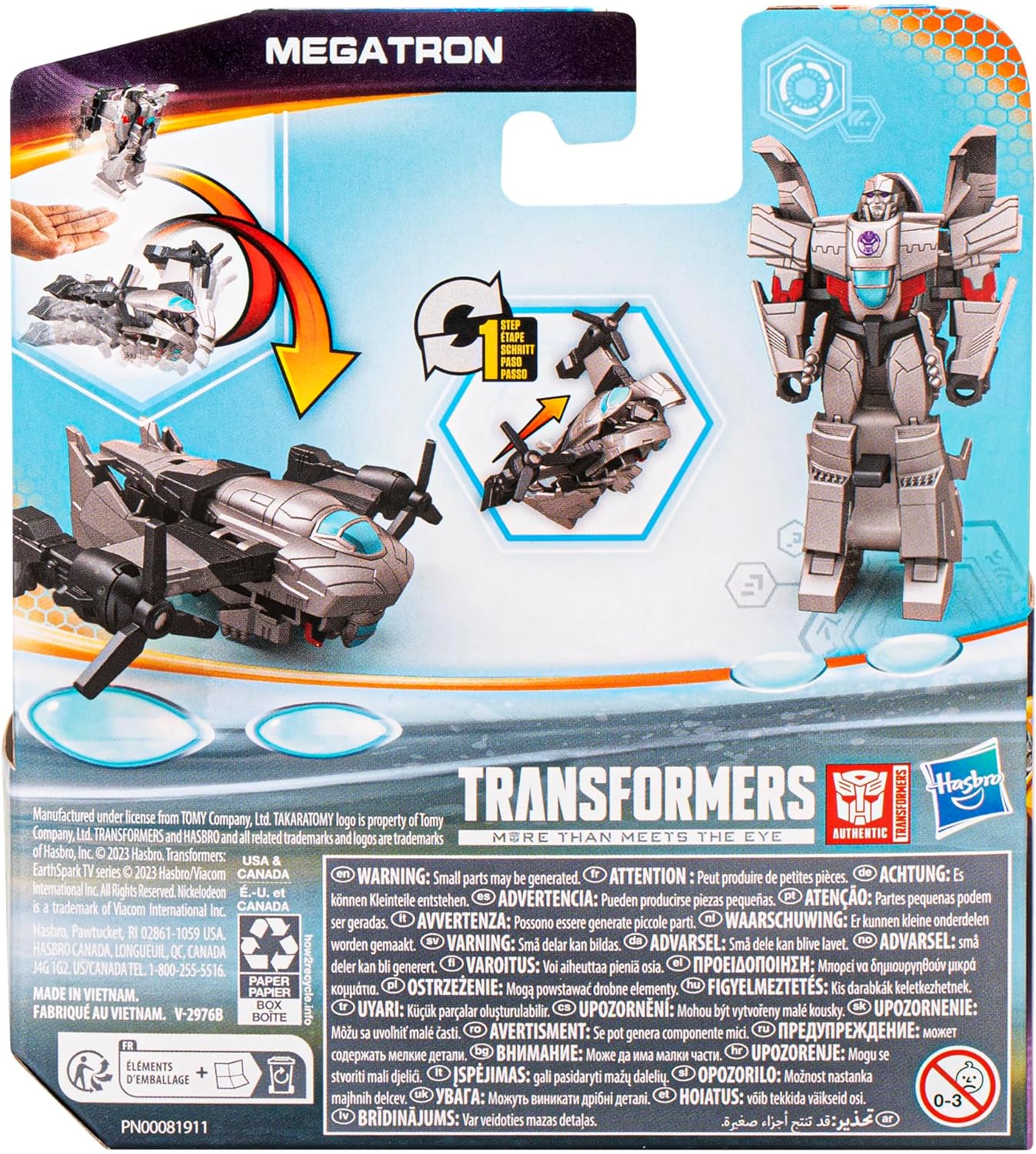 Hasbro Tra Earthspark Megatron 1 Step Flip Ast Hasbro Tra Earthspark Megatron 1 Step Flip Ast