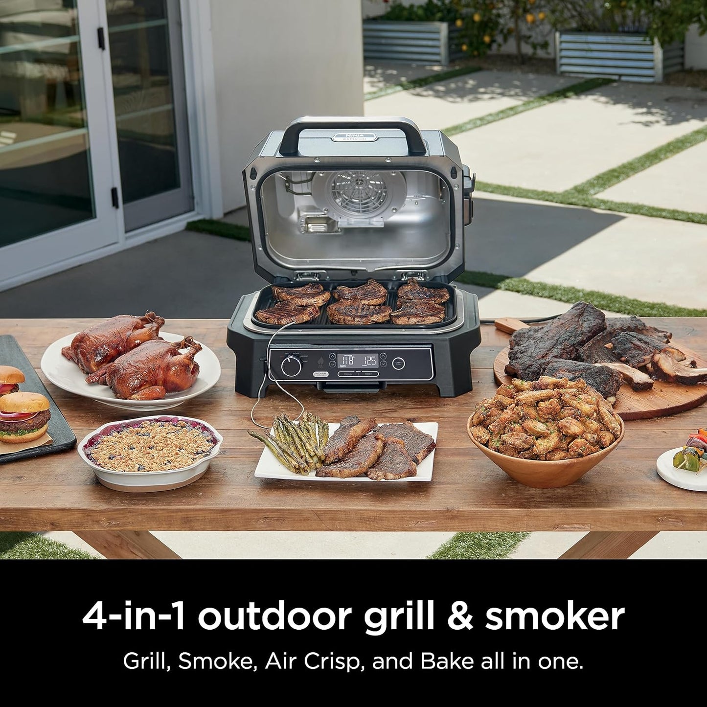 Ninja Woodfire Pro XL OG850UK Electric BBQ Grill & Smoker