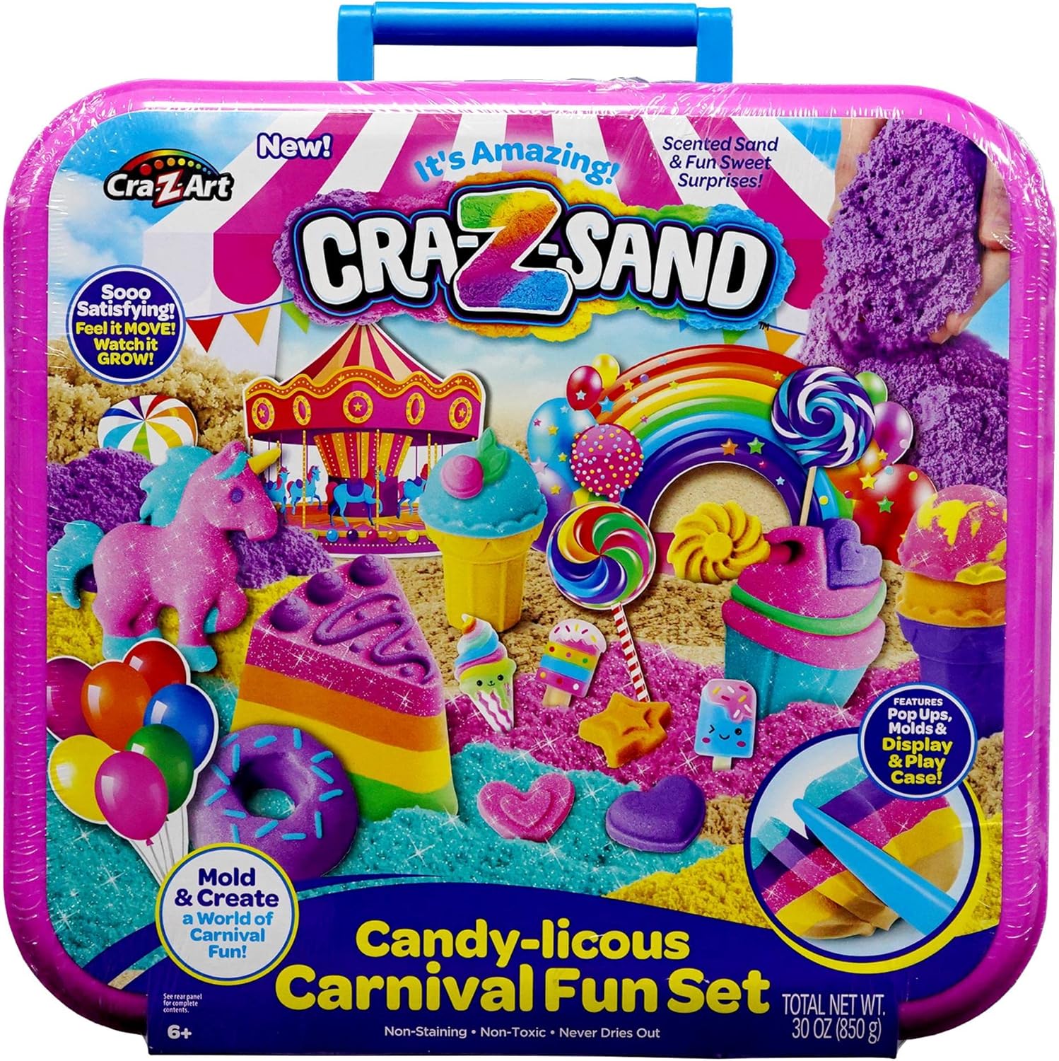 مجموعة Cra-Z-Sand Candy-licious Carnival Fun – رمل النمذجة مجموعة Cra-Z-Sand Candy-licious Carnival Fun – رمل النمذجة