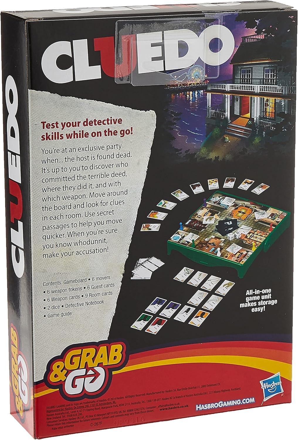 Hasbro Cluedo Grab & Go Game Hasbro Cluedo Grab & Go Game