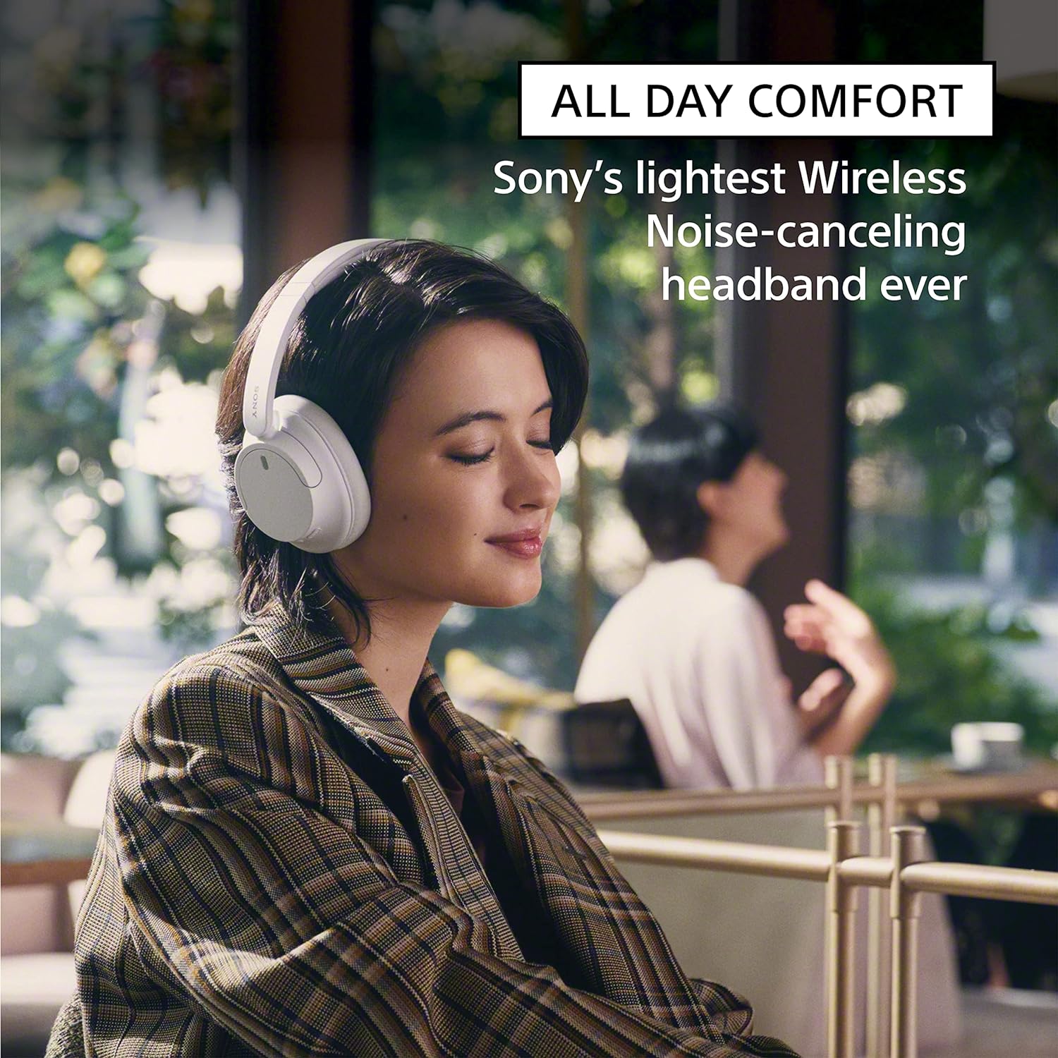 Sony Noise Canceling Wireless Headphones Bluetooth Over The Ear Headset with Microphone