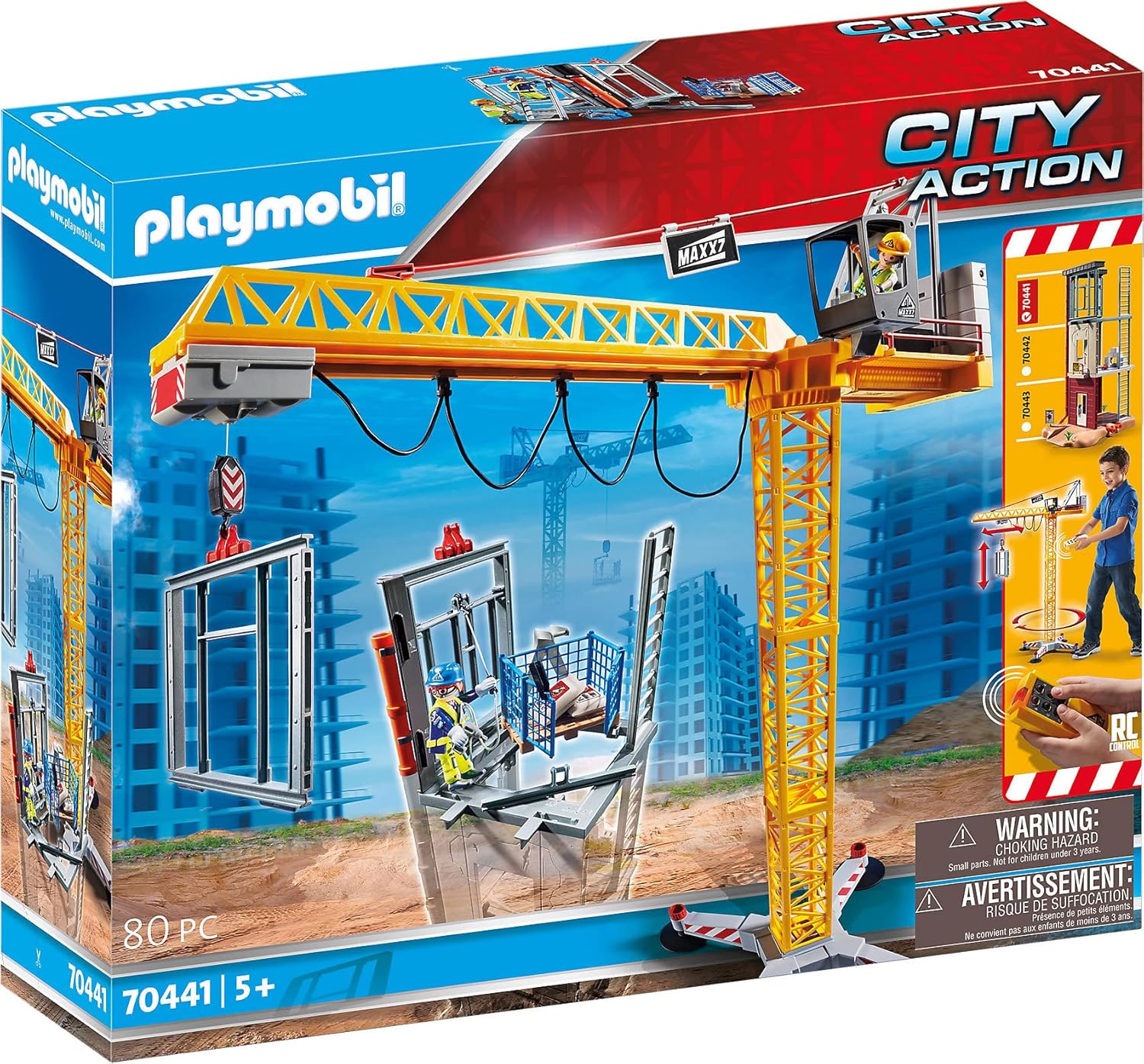 PLAYMOBIL RC Crane with Building Section - Remote-Controlled Toy PLAYMOBIL RC Crane with Building Section - Remote-Controlled Toy