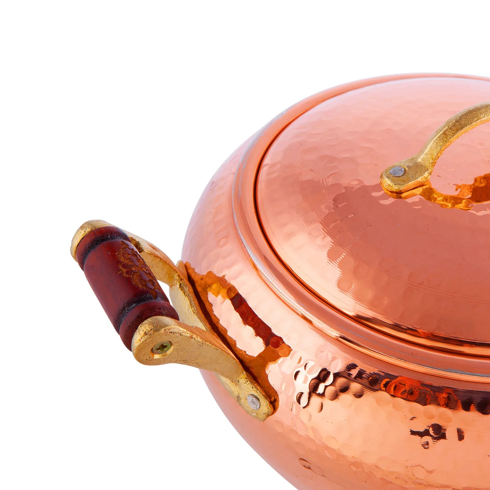 KARACA Mesopotamia Copper Shallow Casserole with Lid, 20cm KARACA Mesopotamia Copper Shallow Casserole with Lid, 20cm