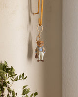 Madame Coco Bonny Bear Keyring | Cute Beige & Blue Teddy Bear Keychain