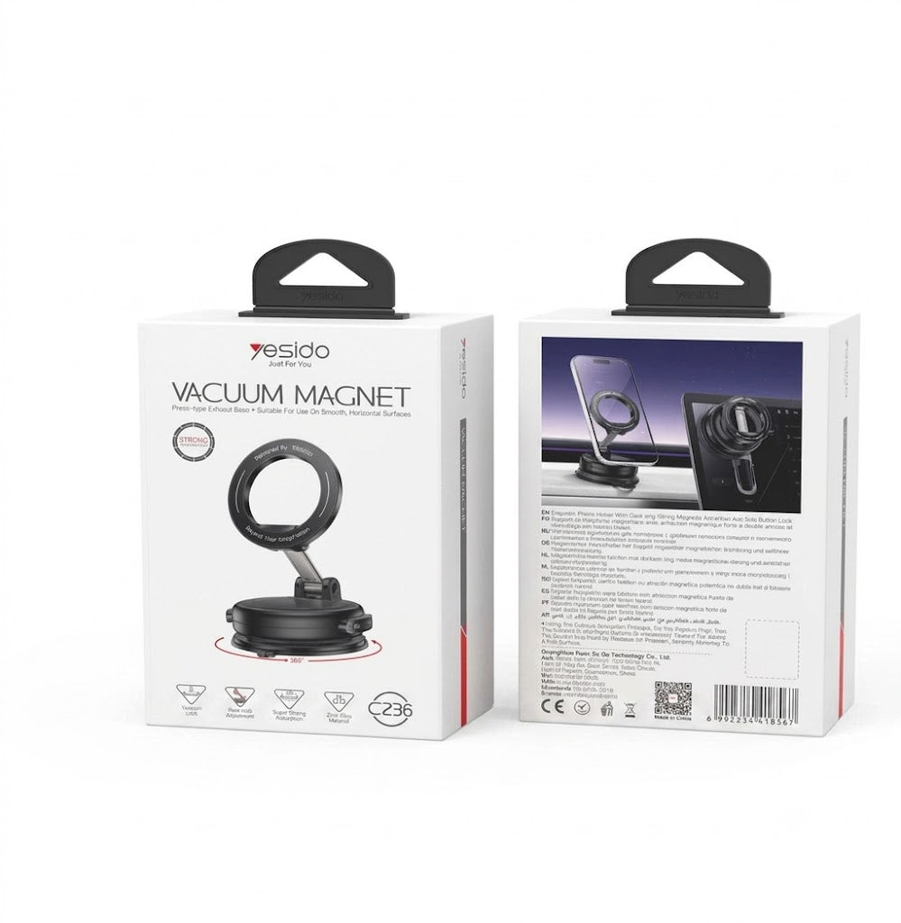 Yesido MagSafe Design Car Holder – 360° Rotation, Zinc Alloy, N52 Magnetic