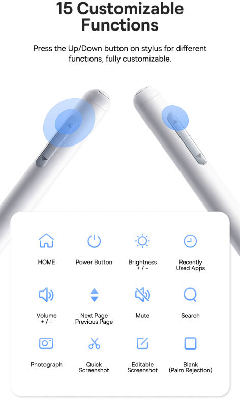 Baseus Smooth Writing 2 Series Dual Charging Stylus, Moon White Baseus Smooth Writing 2 Series Dual Charging Stylus, Moon White