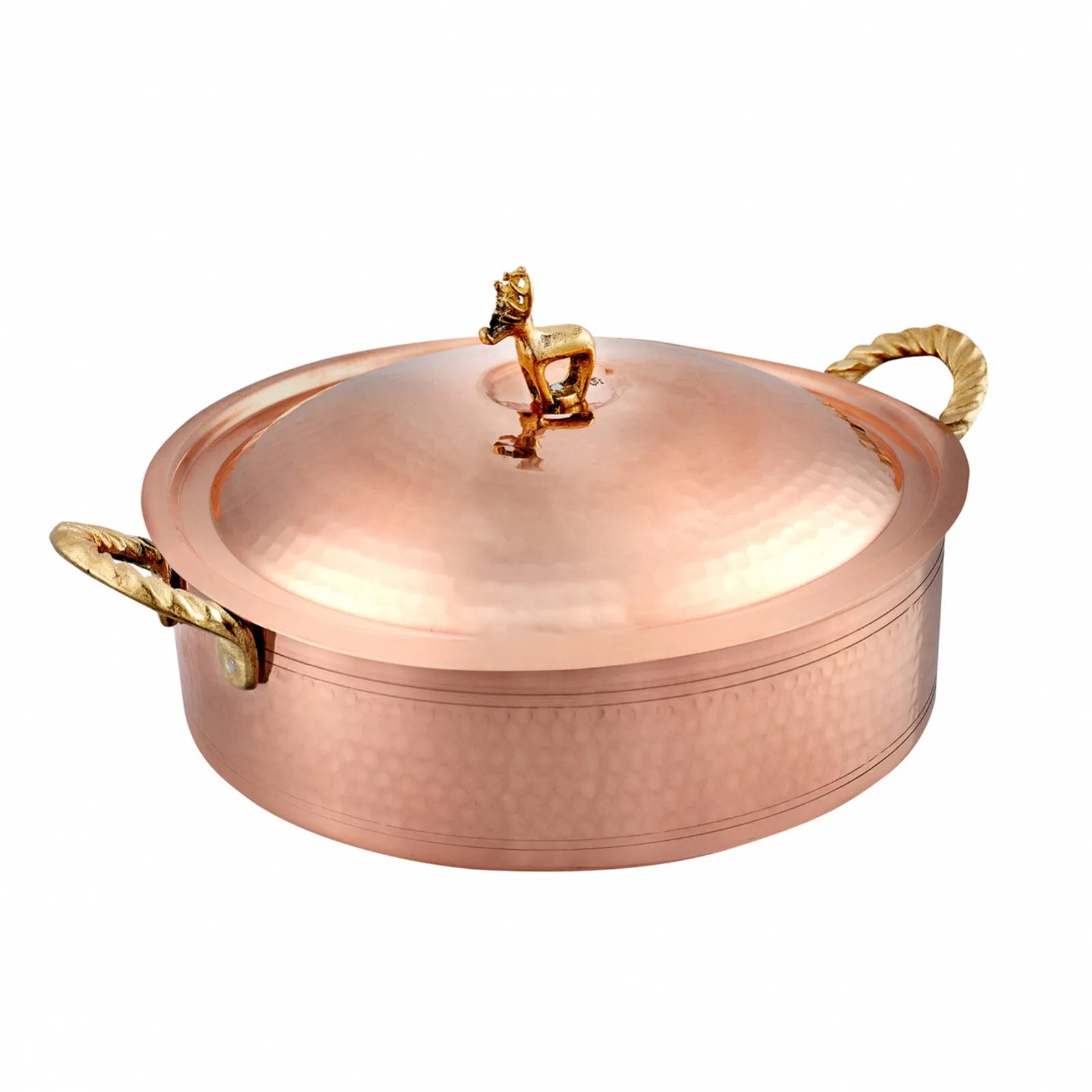 KARACA Alacahöyük Copper Shallow Casserole with Lid, 18cm KARACA Alacahöyük Copper Shallow Casserole with Lid, 18cm