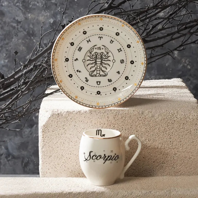 Karaca Zodiac Scorpio Coffee Cup, Porcelain, 90ml Karaca Zodiac Scorpio Coffee Cup, Porcelain, 90ml