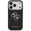 جراب GUESS MagSafe 4G من الجلد الصناعي لهاتف لايفون 17 برو - أسود