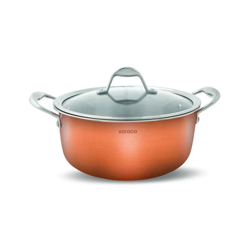 KARACA 3Ply PowerSteel Copper Stockpot with Lid, 4.6L KARACA 3Ply PowerSteel Copper Stockpot with Lid, 4.6L
