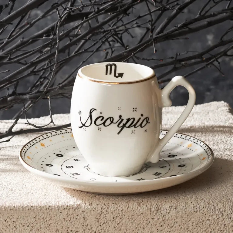 Karaca Zodiac Scorpio Coffee Cup, Porcelain, 90ml Karaca Zodiac Scorpio Coffee Cup, Porcelain, 90ml
