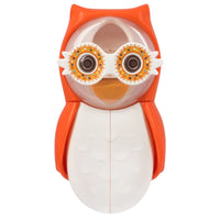 Flipper Kids Hygienic Toothbrush Holder with 1-Minute Timer - Owl Shape (Orange)