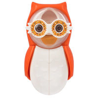 Flipper Kids Hygienic Toothbrush Holder with 1-Minute Timer - Owl Shape (Orange)