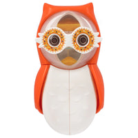 Flipper Kids Hygienic Toothbrush Holder with 1-Minute Timer - Owl Shape (Orange)