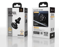 LENYES CR92 Magnetic Car Mount – Black, Compact & Secure