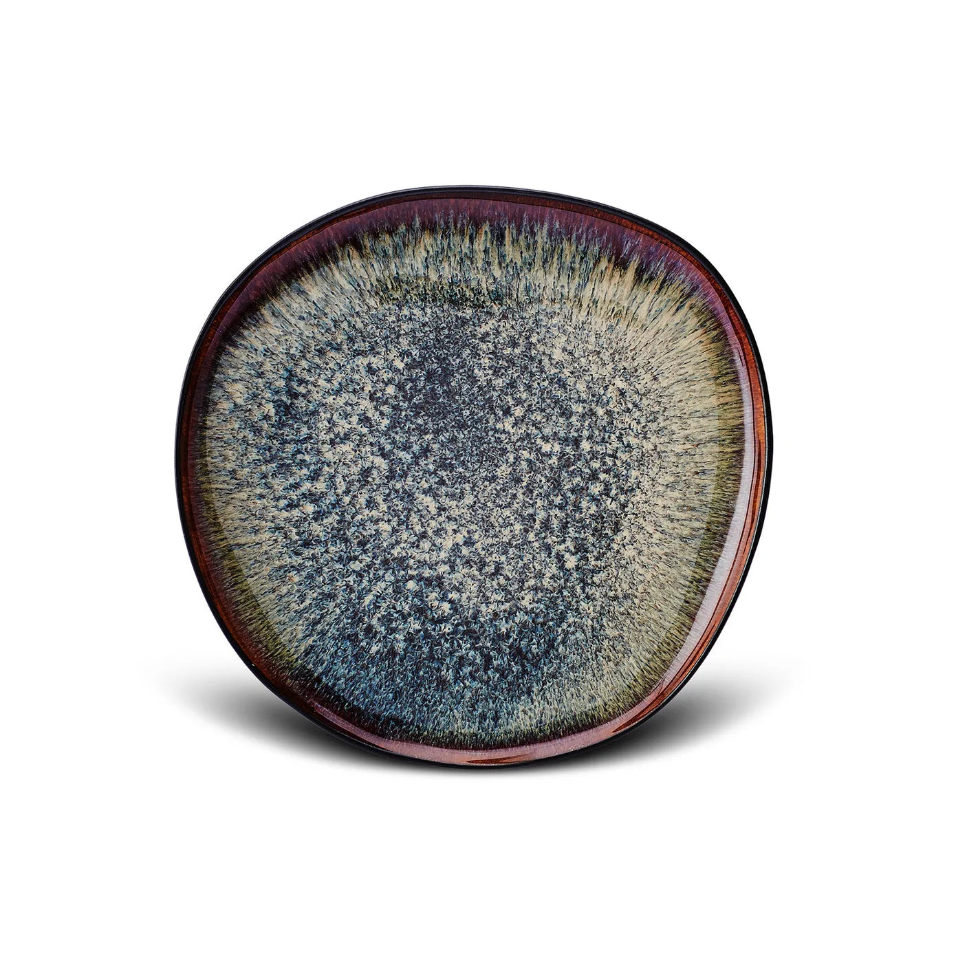 Galactic Reactive Glaze Side Plate 21.5 cm – Black Multi Galactic Reactive Glaze Side Plate 21.5 cm – Black Multi