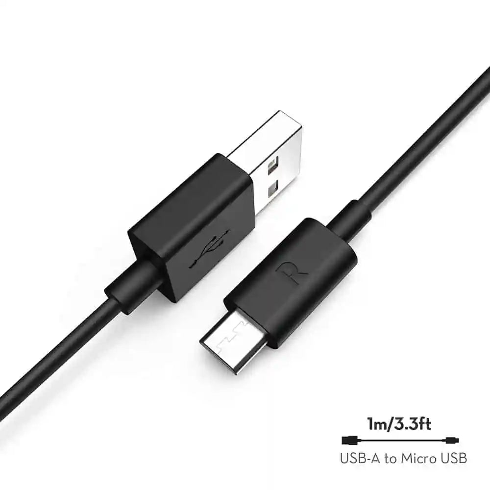 RAVPower USB Type A to Micro Cable 1m TPE - Black