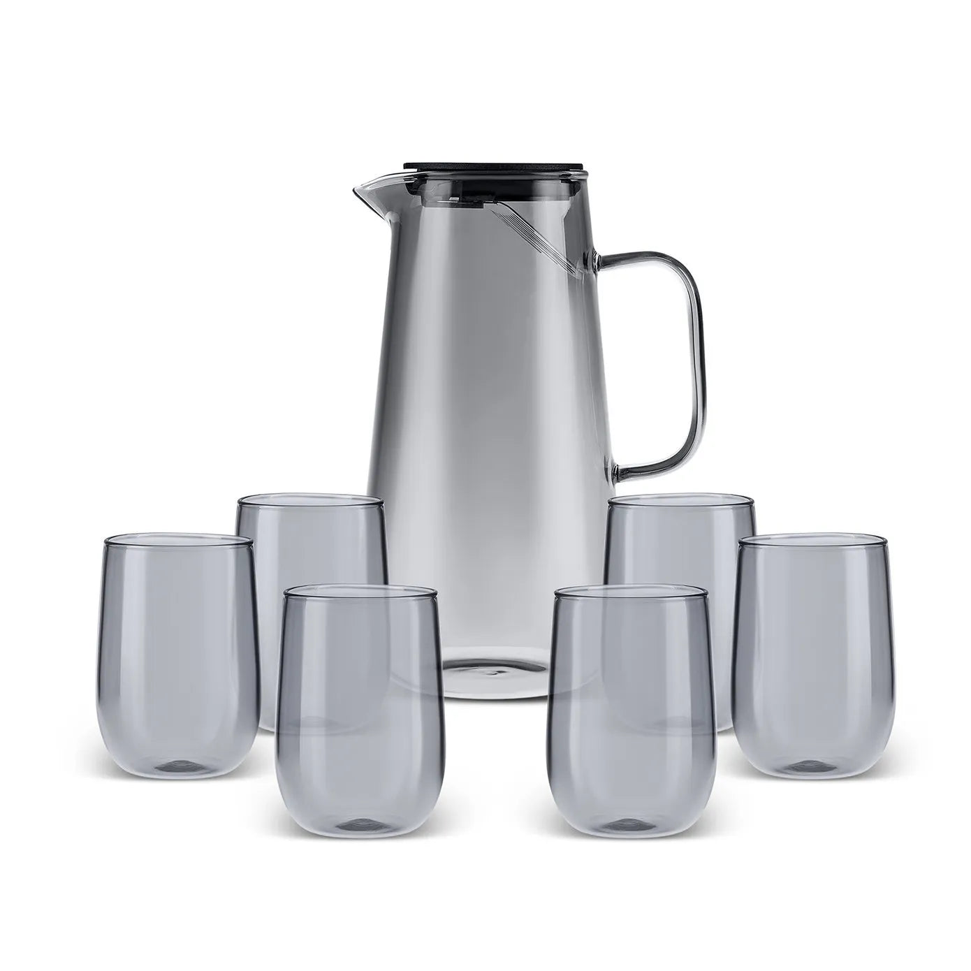 Karaca Parma 7-Piece Carafe & Glass Set, Blue – Elegant Serving Karaca Parma 7-Piece Carafe & Glass Set, Blue – Elegant Serving