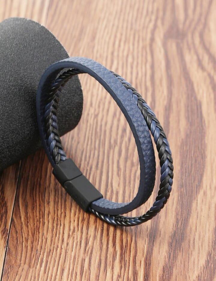 Fashionable And Popular Men Braided Detail Bracelet PU For Jewelry Gift And For A Stylish Look