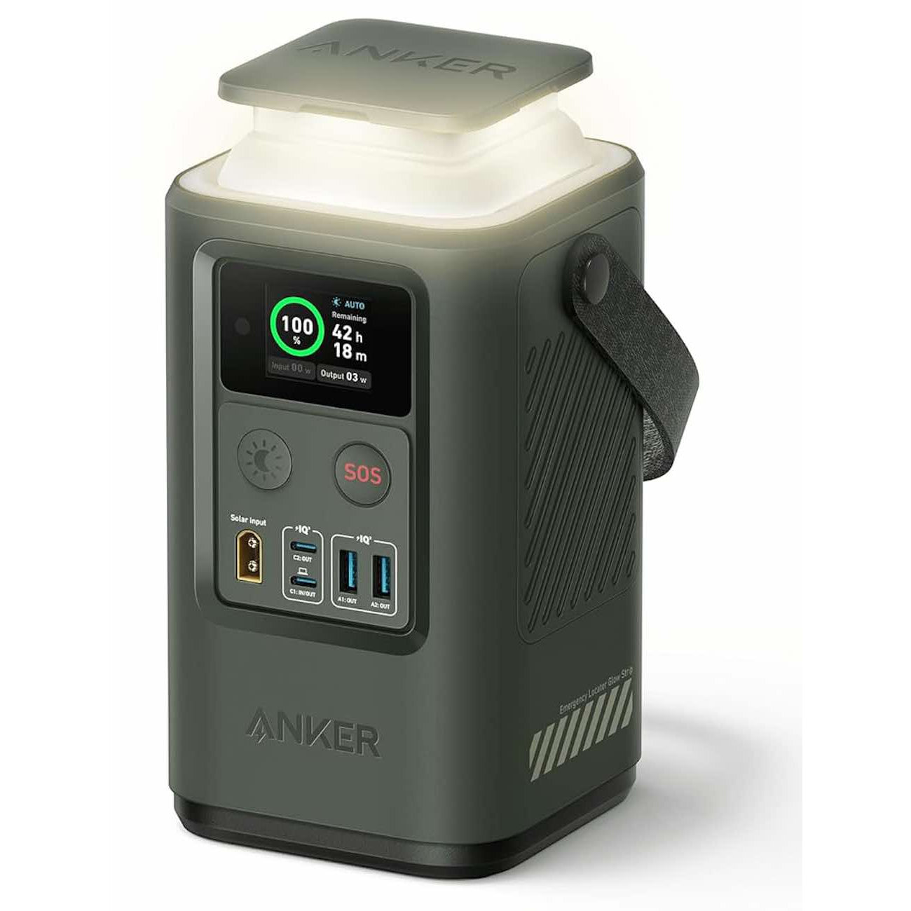 ANKER Powercore Reserve 60K 60W Power Bank With Retractable Emergency Light - Green