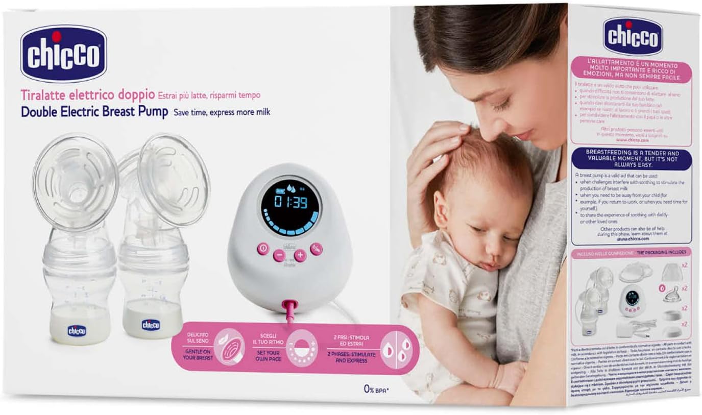 Chicco Double Electric Breast Pump Fast & Comfortable Chicco Double Electric Breast Pump Fast & Comfortable