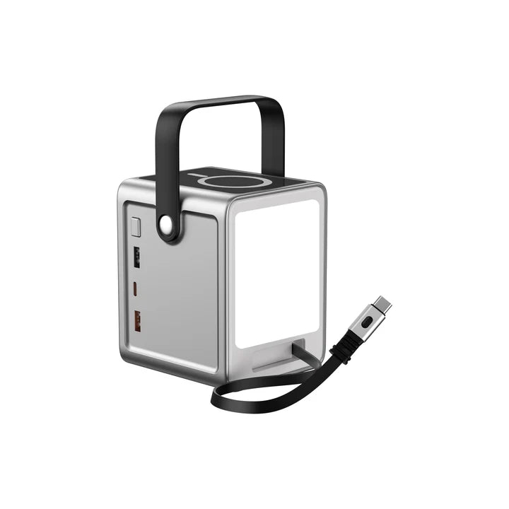 WIWU Power Station PS300 5-in-1 Outdoor Power Bank 50000mAh, 100W Fast Charging with Wireless Pad