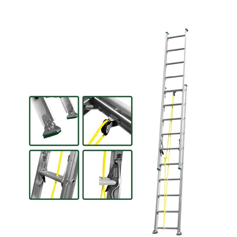 Jadever 5m 2-Section Extension Ladder Durable & Safe Jadever 5m 2-Section Extension Ladder Durable & Safe