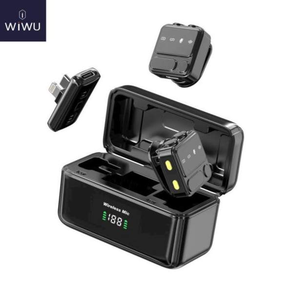 WiWU WM005 Bluetooth Lavalier Mic w/ Type-C & iOS Plug WiWU WM005 Bluetooth Lavalier Mic w/ Type-C & iOS Plug