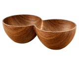 Madame Coco Oslo Two-Compartment Snack Plate 19.8cm – Divided Serving Dish for Nuts, Dips & Mezze
