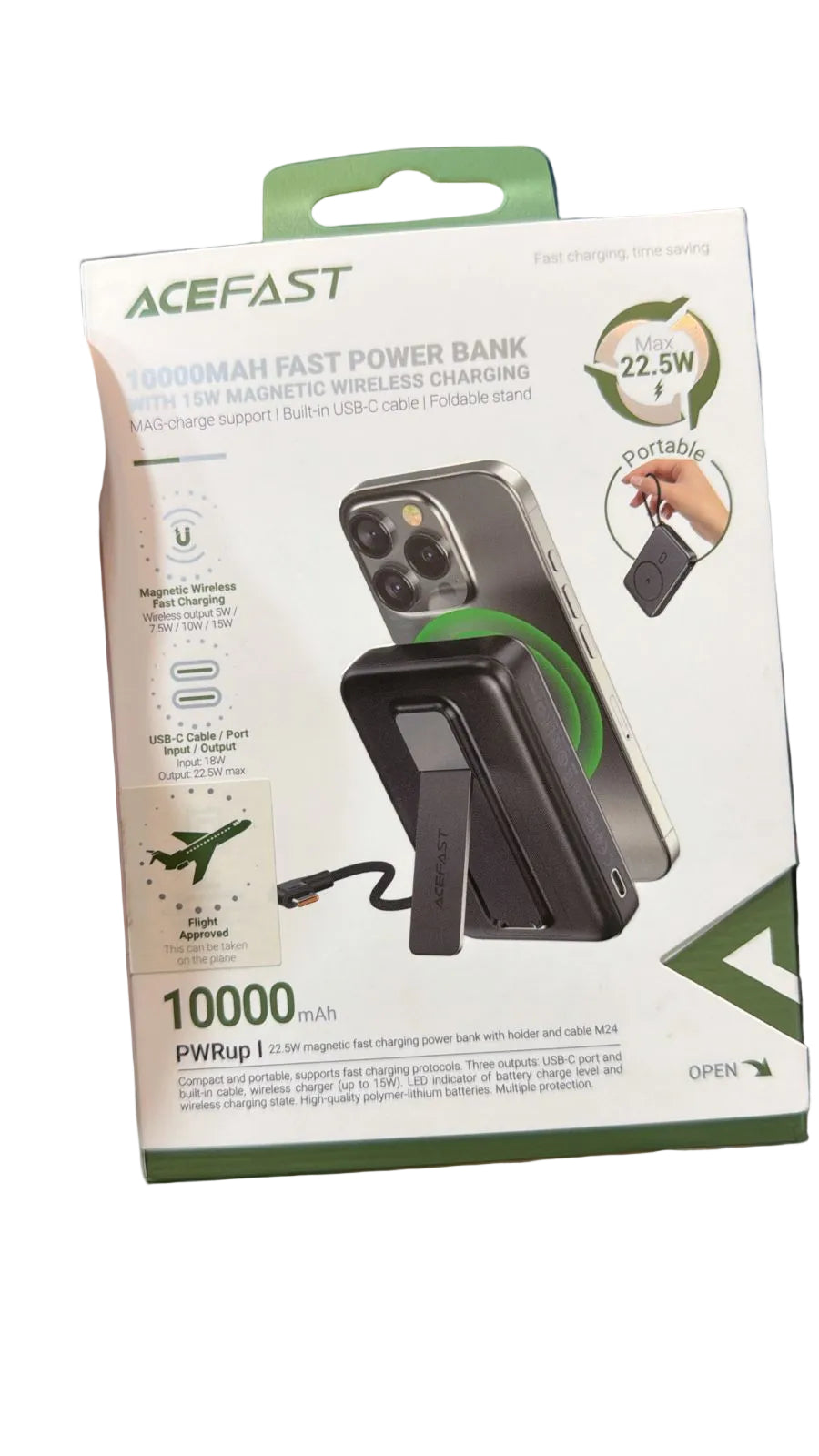 باور بانك ACEFAST 10000mAh | شحن لاسلكي مغناطيسي 22.5W