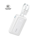 Anker Zolo Power Bank (20K, 45W, Built-In Dual USB-C Cables ) White
