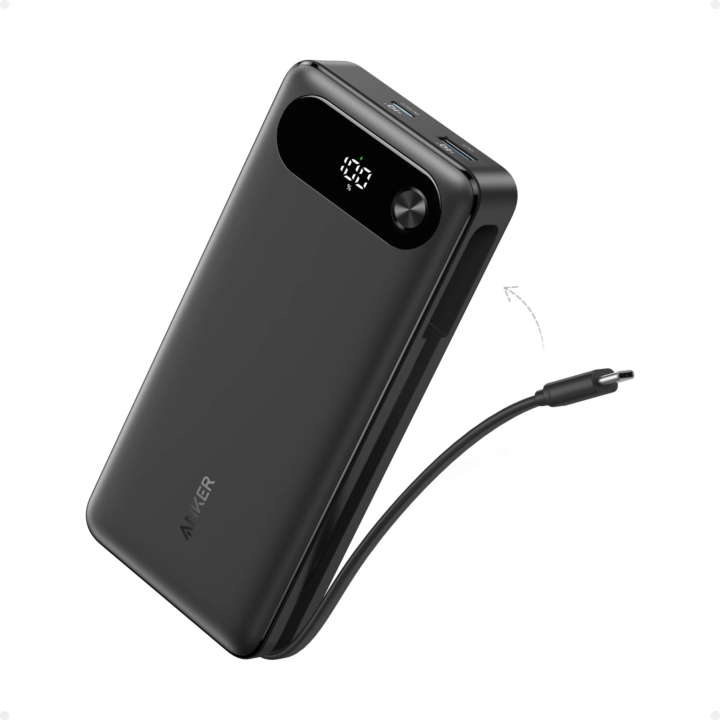 Anker Power Bank 20,000mAh – 87W with Built-In USB-C Cable