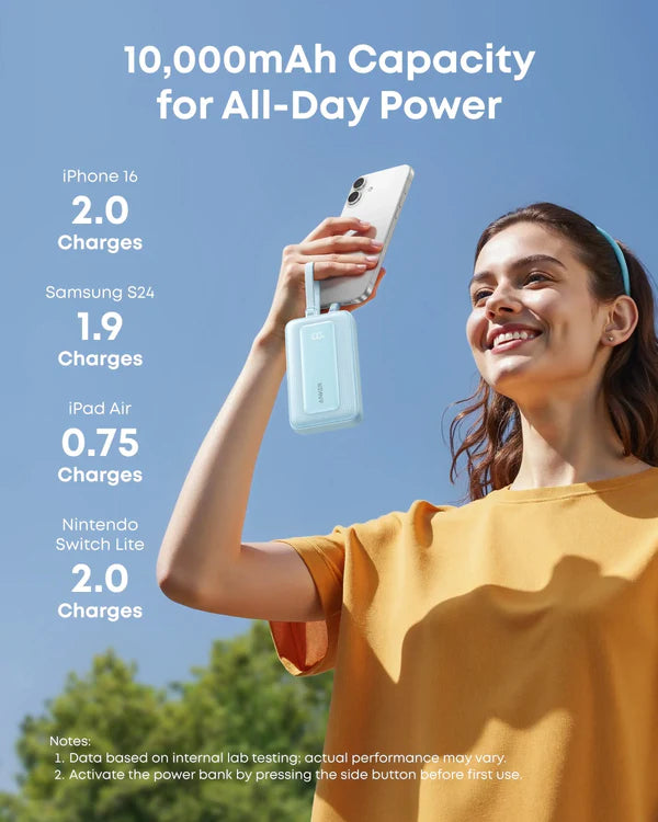 Anker Zolo 10K Power Bank 35W with Dual Built-in USB-C