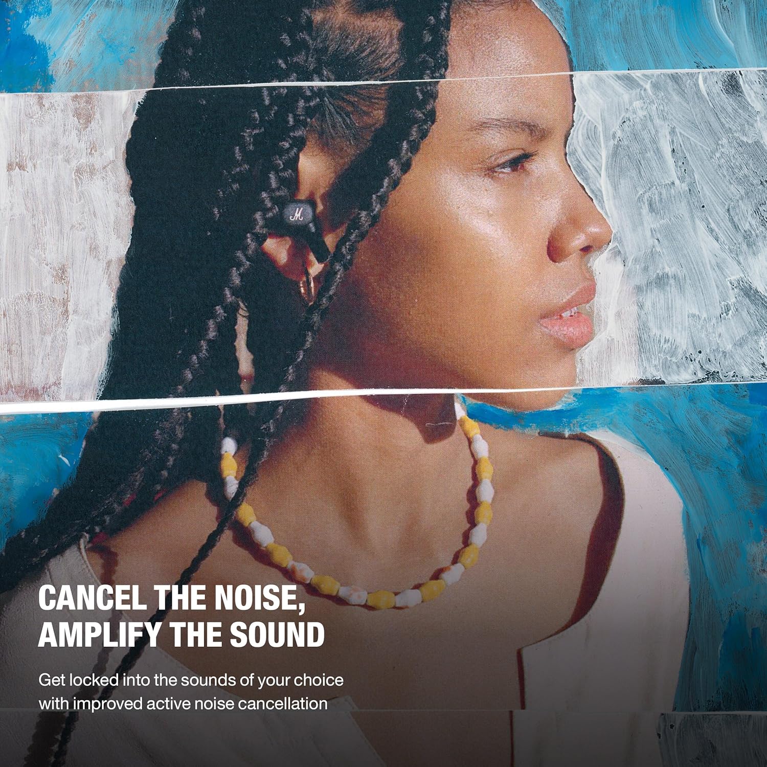 سماعات مارشال موتيف 2 اللاسلكية الحقيقية المزودة بخاصية إلغاء الضوضاء النشط - أسود