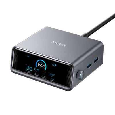 Anker Prime – شاحن سطح المكتب السريع بقوة 250 وات مع 6 منافذ