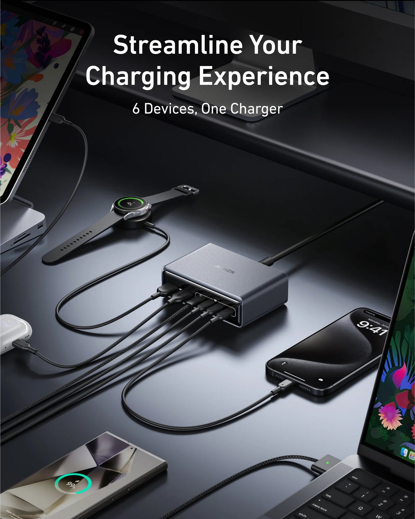 Anker Prime 200W Charger Fast & Powerful USB C Charging - Black