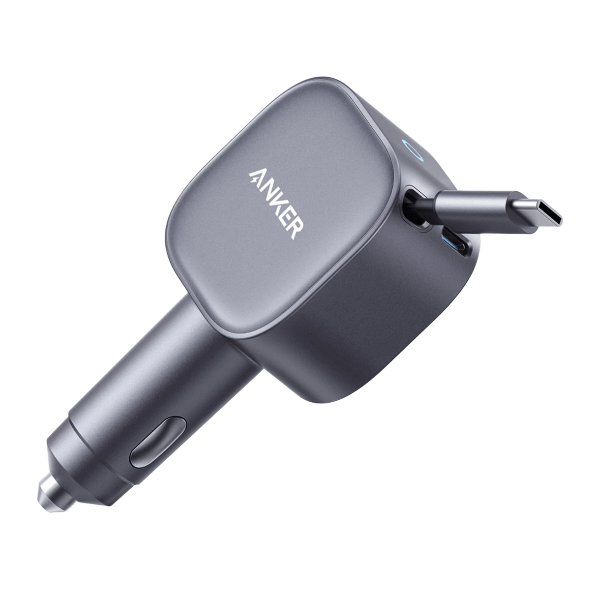 Anker Nano 75W - Fast Car Charger with Retractable Cable