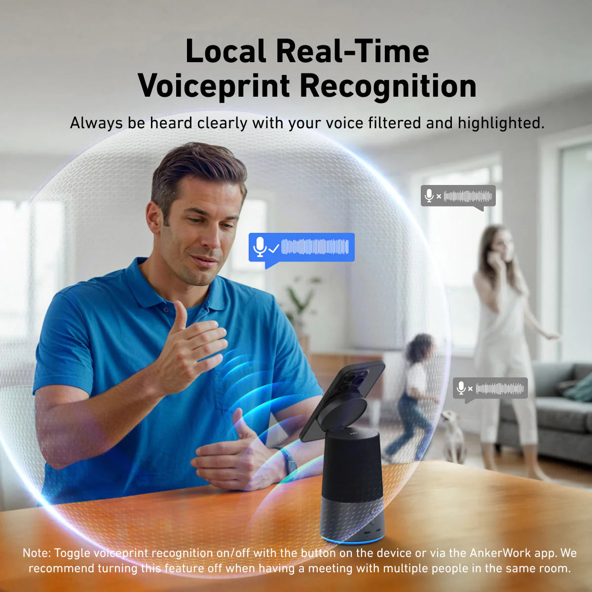 AnkerWork S600 AI Speakerphone with Qi2 Wireless Charging