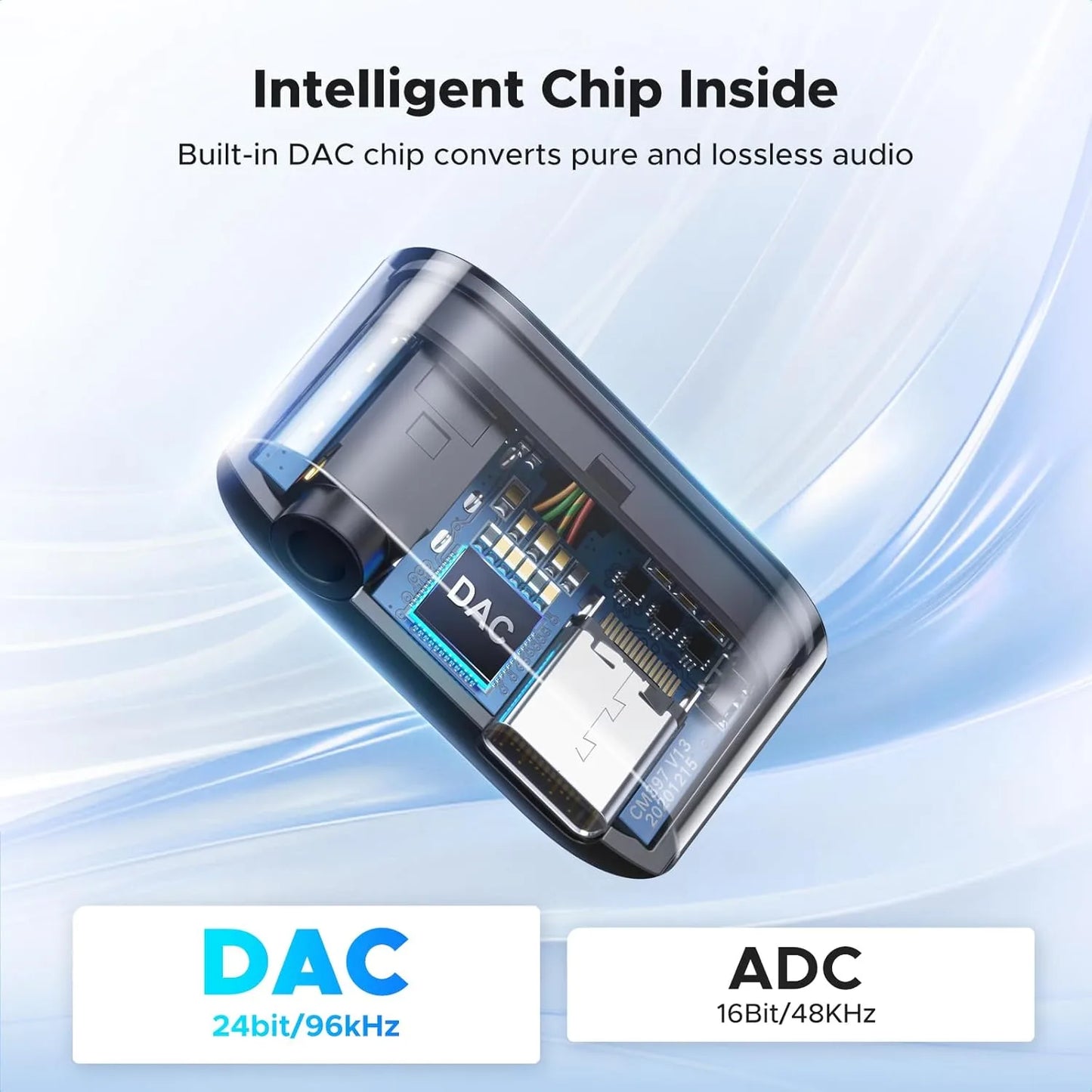 محول يوجرين  – USB-C إلى 3.5mm + شحن سريع 60W 