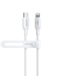 كابل Anker 542 USB-C إلى Lightning (Bio-Based 6ft) - أبيض 