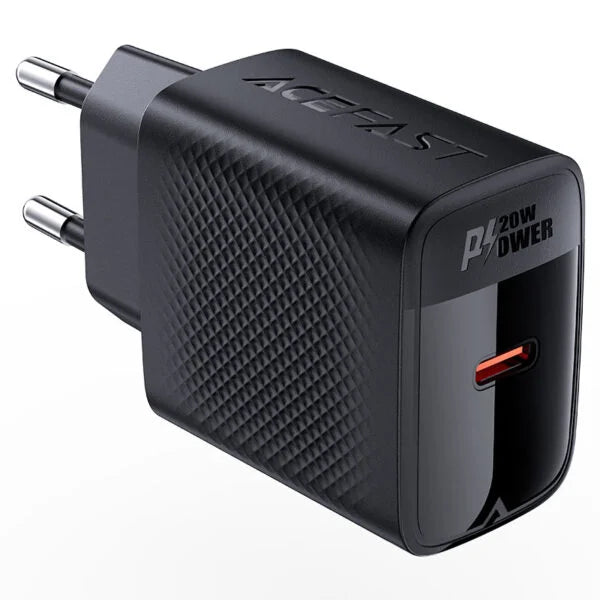 ACEFAST A82 PD20W GaN Single USB-C Charger – Black ACEFAST A82 PD20W GaN Single USB-C Charger – Black