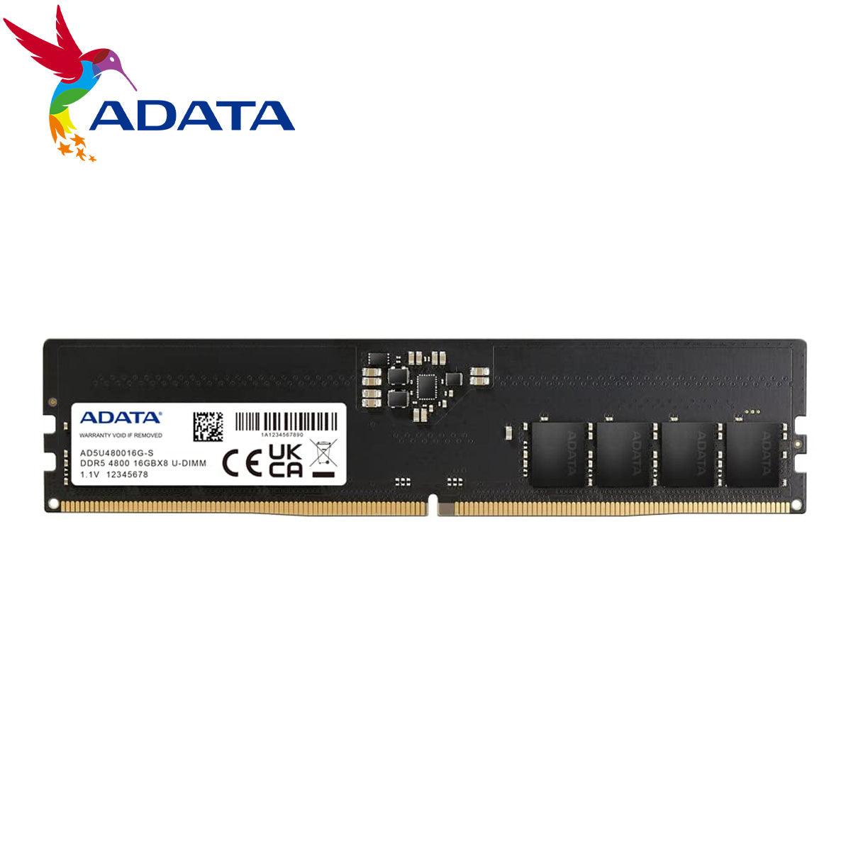 ذاكرة ADATA DDR5 U-DIMM سعة 16 جيجابايت 4800 