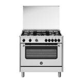La Germania 90cm Gas Cooker, 5 Copper Burners, Cast Iron, Stainless Steel – AMS95C81CX/25