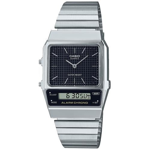 Casio Men's Analogue-Digital Quartz Watch with Stainless Steel Strap AQ-800E-1AEF