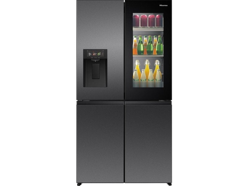 Hisense RQ600P7SKE French Door Refrigerator - Glass Door with Beverages