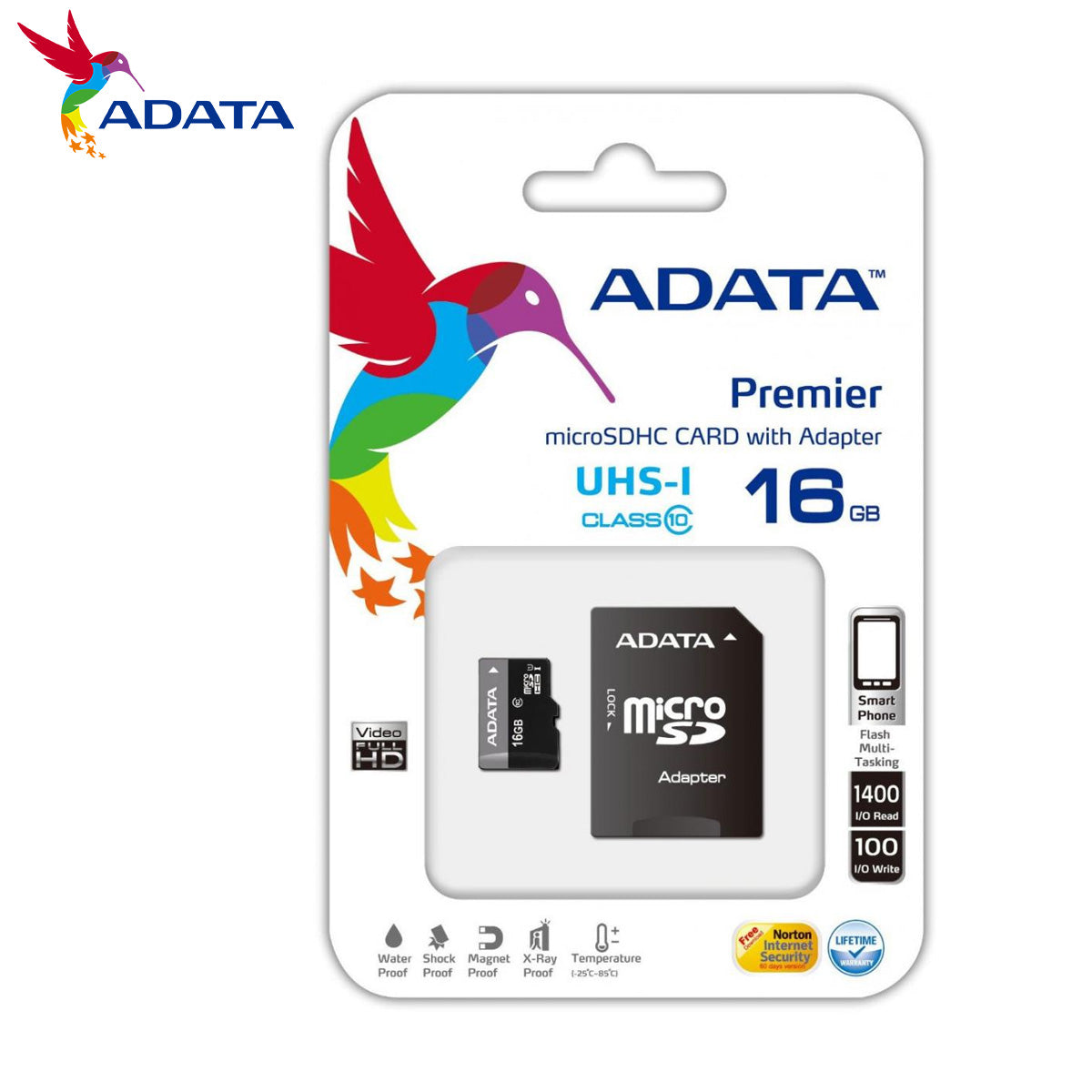 ADATA MICROSDHC 16GB UHS-I CLASS10 SPEED UP TO 80MB/S