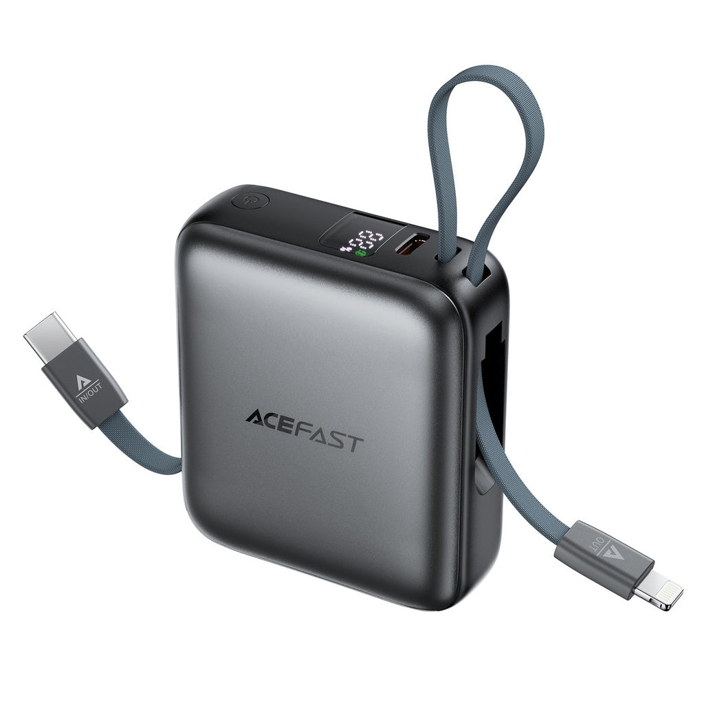 Acefast M23-10000 Power Bank 22.5W with Dual Cables Acefast M23-10000 Power Bank 22.5W with Dual Cables