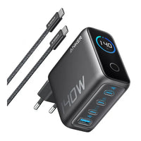 شاحن لابتوب أنكر 140 واط بـ 4 منافذ مع كابل USB-C